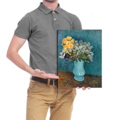 Vase with Lilac Canvas Prints Wall Art of Van Gogh Classic Flowers Artwork