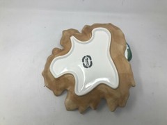 Maxcera Ceramic 10in Gnome Leaf Serving Plate AA02B49031