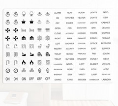 Transparent Light Switch Labels 620PCS, Waterproof Switch Stickers for Home Offi