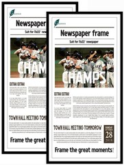 Newspaper Frame 11×22, 2 Packs for Articles and Media, Wall Hangers Included