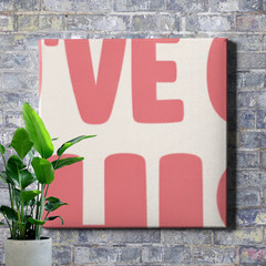 Women empowerment quote Canvas Print in soft pink bold rounded lettering