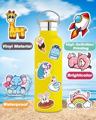 600Pcs Water Bottle Stickers for Kids, Cute Stickers for Water Bottles, Vinyl Wa