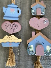 Vintage 80s Country Kitchen Home Sweet Home Wooden Wall Decor Cottagecore Rustic