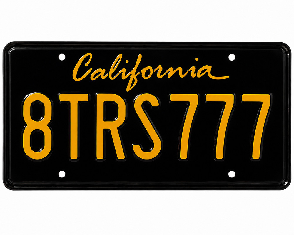 Gloss California Plate Wrap DIY Kit (BLACK AND YELLOW) KIT 2 PLATES