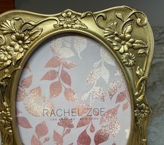Oval Picture Frame 5X7 Gold Floral Design Vertical Or Horizontal Rachel Zoe New