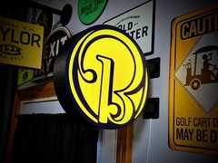 Beechcraft Round LED Light Box | USB Powered Aviation Wall Sign | RGB Option