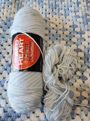 New Unfinished Crochet Blanket W/one roll Of Yarn To finish Blanket