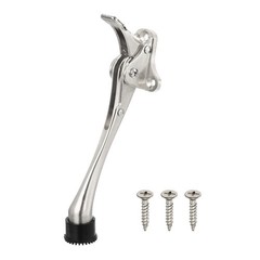 Kickdown Door Stop 6 Inch One Touch Kickdown Door Stopper Silver