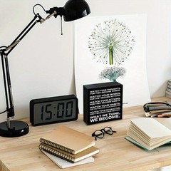Inspirational Office Wooden Sign «Watch Your Thoughts Home Decor 5*5in Gifts