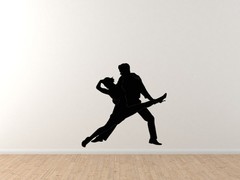 Tango Latin Salsa Samba Dance – Couple Pair Version 5 – Vinyl Wall Decal