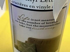 DCWV Home Removable Vinyl Black Lettering. Life Is Not Measured By The Number
