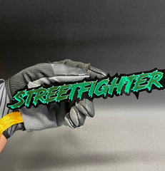 1x «STREETFIGHTER» Custom Text 3D Acrylic Car Emblem Badge Multicolor Laser Cut