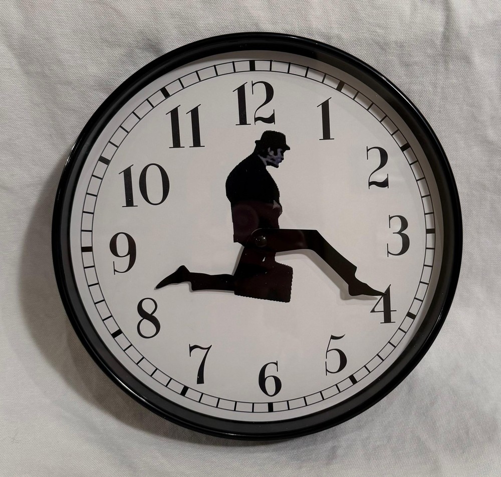 Ministry Of Silly Walks Wall Clock Silent Analog Monty Python Inspired