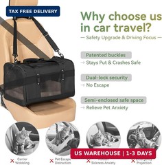 Petsfit 19x12x12 Pet Carrier for Large Cats (up to 20 lbs), Soft-Sided Small Dog