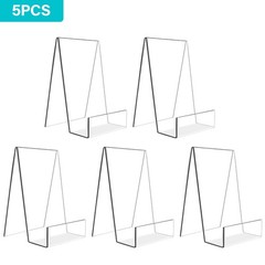 5PCS Clear Acrylic Book Stand with Ledge,Pictures Albums Comic CD Display Stand