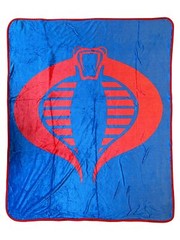 Hasbro G.I. Joe Cobra Symbol Blue 80’s Cartoon Throw Blanket