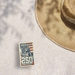 America’s 250th Anniversary Stamp Sticker – Cool Patriotic USA Decal