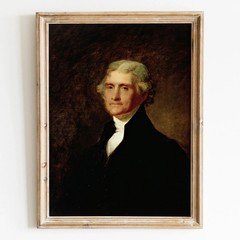 Portrait of Thomas Jefferson by Asher Brown Durand USA Wall Art Poster Print