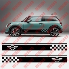 MINI COOPER GRAPHICS SIDE GRAPHIC STRIPE VINYL DECALS STICKERS ANY COLOR