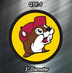(5) FIVE Bucees Buc-ees Vinyl Decal Sticker For Car Laptop Skateboard BRAND NEW