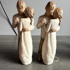 Willow Tree Figurine Lot, Resin People/Family, Beige White Brown, Freestanding