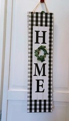 3 Welcome Home Hanging Vertical Rustic Sign Door Farm Cottage 2ft × 6in Set Lot