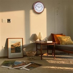 Silent Rustic Wall Clock, Battery Operated, Vintage 12 Inch Round Clock,