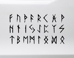 Full Set of 24 Runic Alphabet Vinyl Decals V2 Elder Futhark Viking Norse Runes