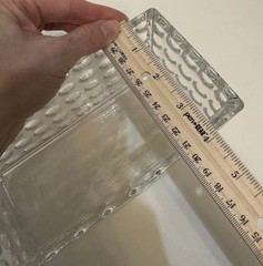 STUNNING Bubble Design Modern Clear Glass Rectangle Storage Vase planter Decor