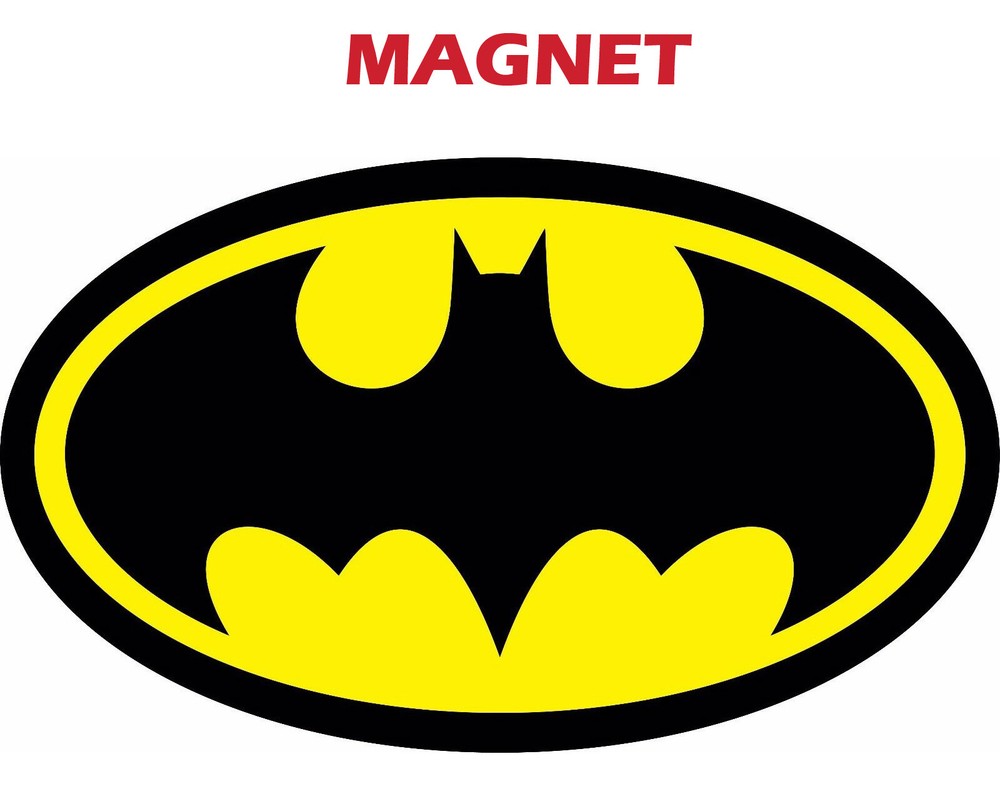 MAGNET BATMAN LOGO Decal Diecut Vinyl Comic Dark Knight Colored Car Track Fridge