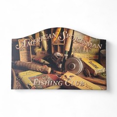 American Sportsman Fishing Club | Wood Sign | 15 3/4 x 10 3/8 x 1/4 Inches