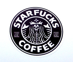 STARF*CKS COFFEE – Logo Die Cut Sticker Decal Starbucks Parody Java Coffee