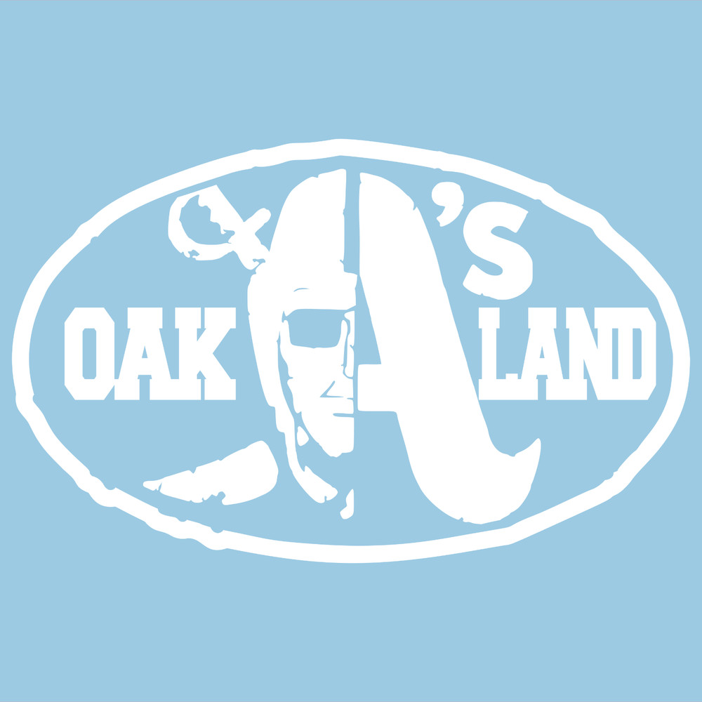 Oakland Raiders A’s Logo Die-Cut Permanent Sticker Decal Oracal 651 White 8″x5″