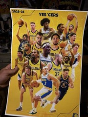 NBA Tyrese Haliburton Indiana Pacers “YES ’CERS” Vertical Wall Print… Pacers LOT