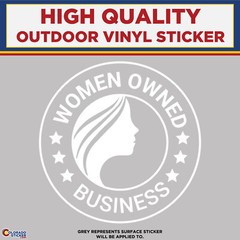 Women Owned Business Stars Die cut, High Quality Vinyl Stickers