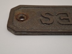 Vintage Brass Ladies Door Restroom Sign( See Pictures)