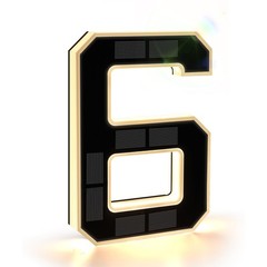 9 Inch Solar Lighted House Numbers for Outside, Light Up Waterproof LED Addre…