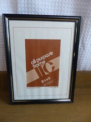New Vtg INTERCRAFT Frame Black Metal 8.5×11 photo/document mat 7×9 photo 8×10