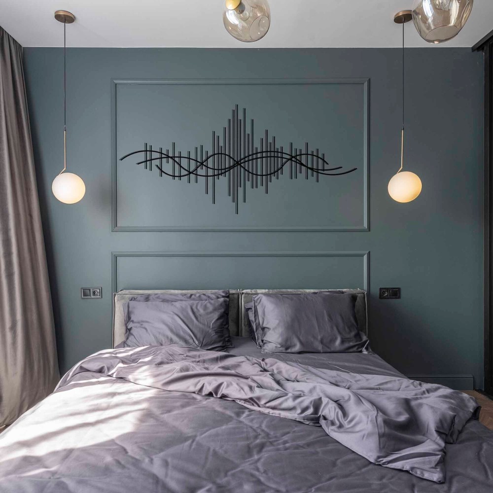 Modern Luxury Style Metal Wall Art, Abstract Line Art, Geometric Wall Decor