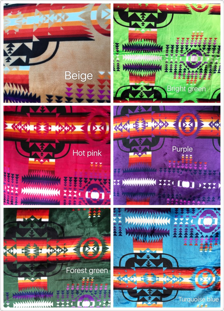 wholesale western fleece blanket native design