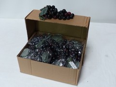 24-PACK LOT Artificial Grape Bunch 6-inch Black Concord Uvas Case Dozen 10 20
