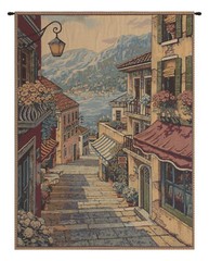 Bellagio Scalinata Italian Tapestry Wallhanging 26×17, 35×26 in New