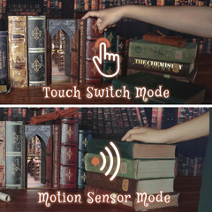 DIY Book Nook Kit for Adults, Infinite Magicspell Library Booknook with Flame Il