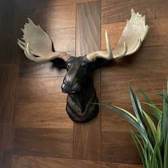 Zeckos Rustic Moose Head Bust Wall Sculpture 20x23in Brown Cabin Lodge Decor