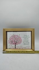 Gold Tone Wood Picture Frame Desktop/ Wall Mount Vertical or Horizontal 8 X 6