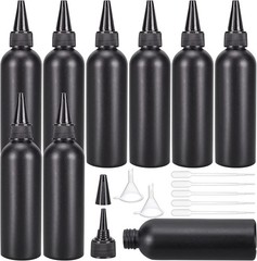 30 Packs 1oz Black Plastic Squeeze Dispensing Bottles UV Glue Bottles W/ Caps