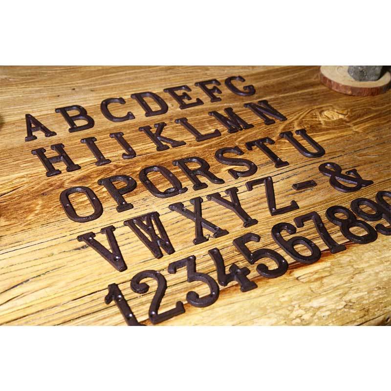 HOT! House Door Alphabet Numbers Cast Wrought Iron Black Antique, Free Shipping!