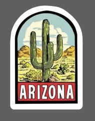 Arizona Sticker Desert Cactus Waterproof – Buy Any 4 For $1.75 Each Storewide!