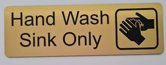 Hand Wash Sink Only Compliance Sign Plaque Signage Washing Hygiene Handwashing