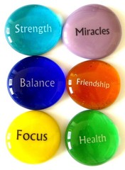 Focus Stones, 6 Inspiring, Encouraging and Motivating Single Words Imprinted on